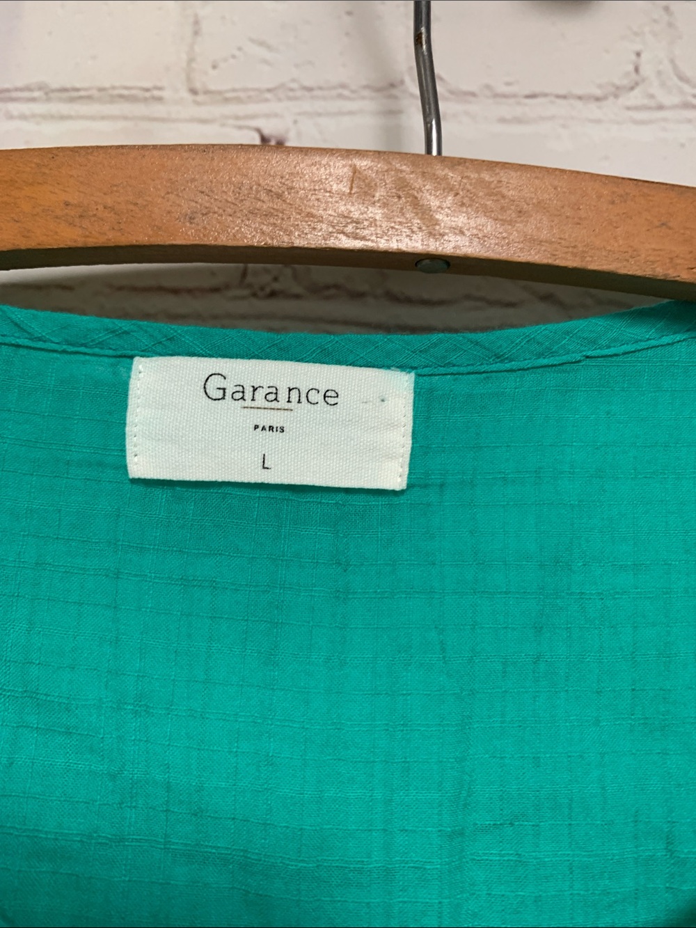 Garance Paris Emerald Green Cotton Top Size L - Picture 2 of 5